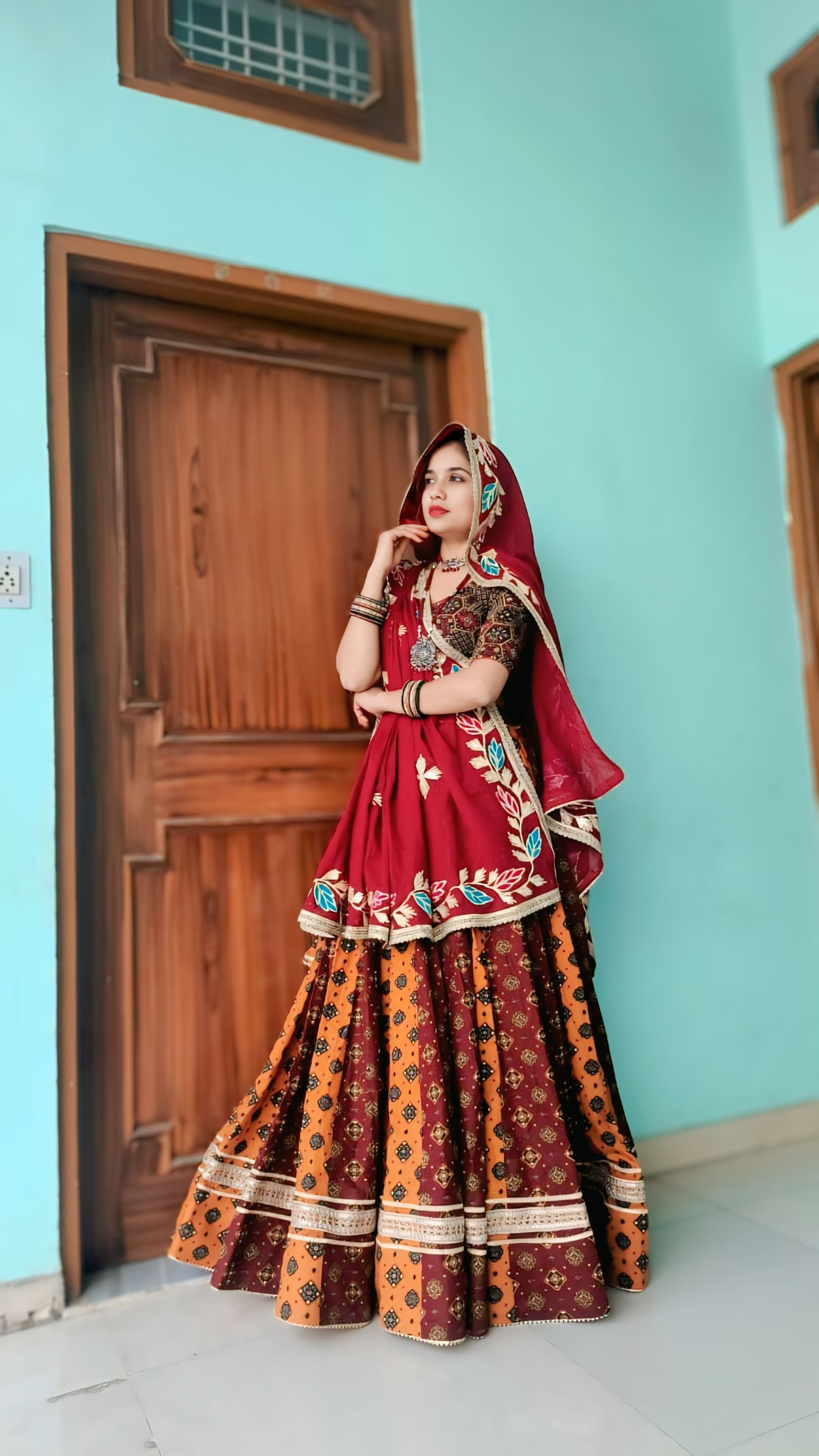 Traditional Cotton Lehenga Odhani