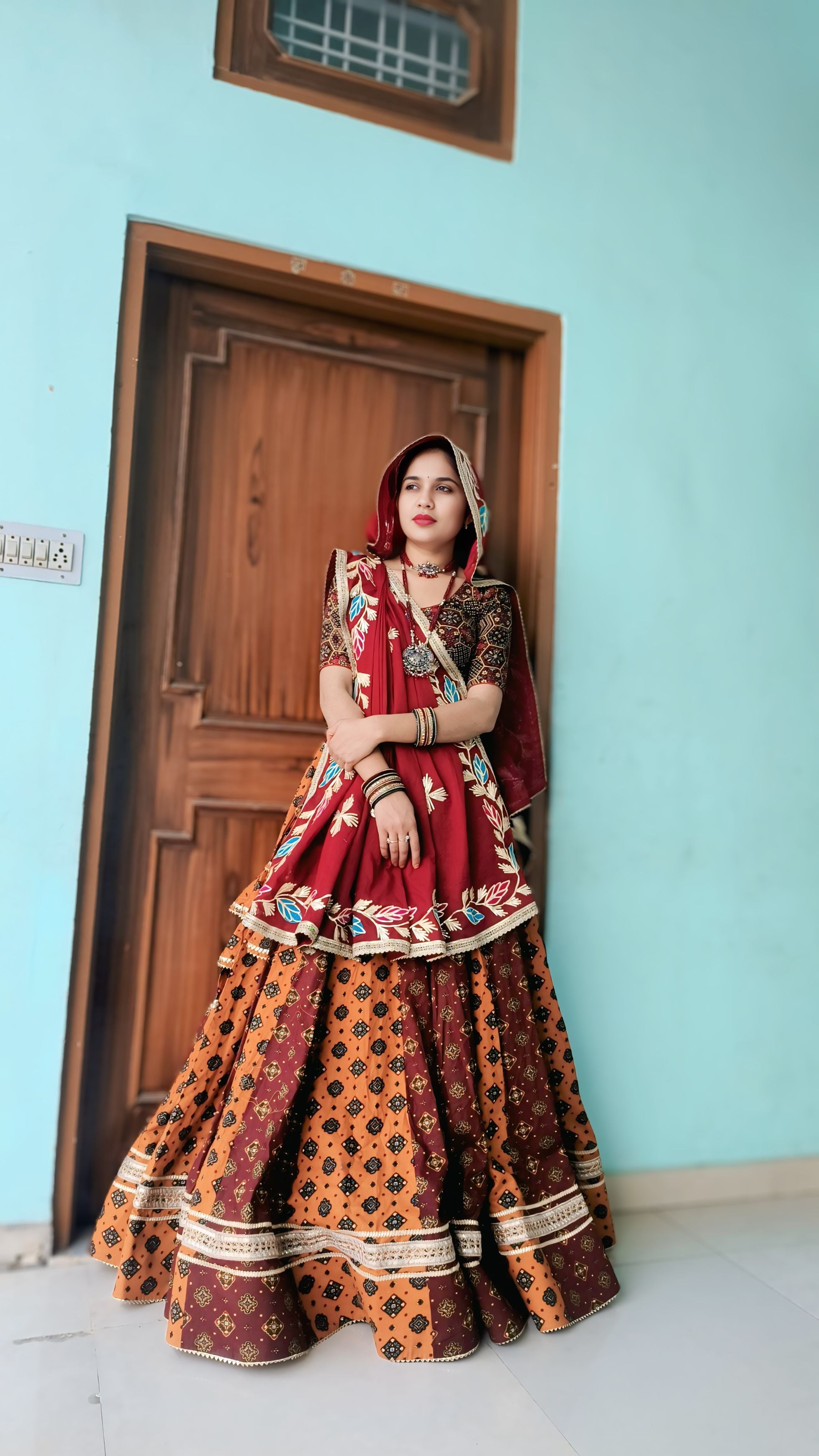 Traditional Cotton Lehenga Odhani